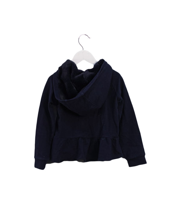A Navy Zippered Sweatshirts from Mayoral in size 5T for girl. (Back View)