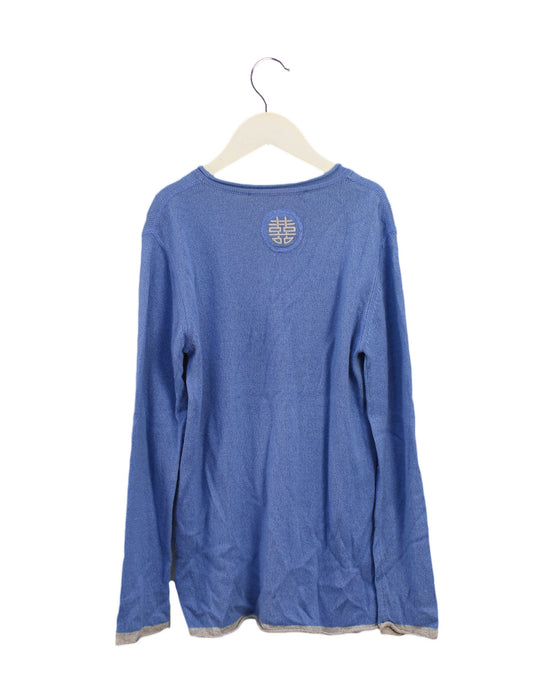 A Blue Knit Sweaters from Shanghai Tang in size 8Y for boy. (Back View)