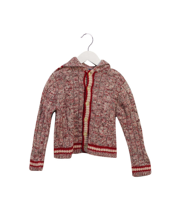 A Red Lightweight Jackets from Comme Ca Du Mode in size 4T for girl. (Front View)