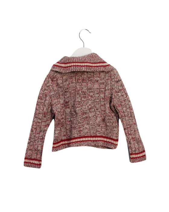 A Red Lightweight Jackets from Comme Ca Du Mode in size 4T for girl. (Back View)