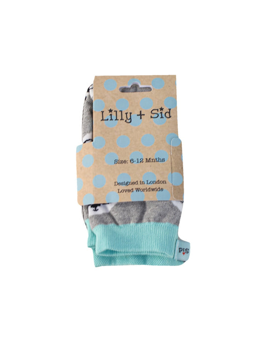 A Grey Leggings from Lilly + Sid in size 6-12M for girl. (Front View)