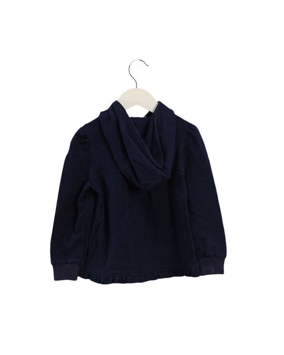 A Navy Zippered Sweatshirts from Nicholas & Bears in size 4T for girl. (Back View)