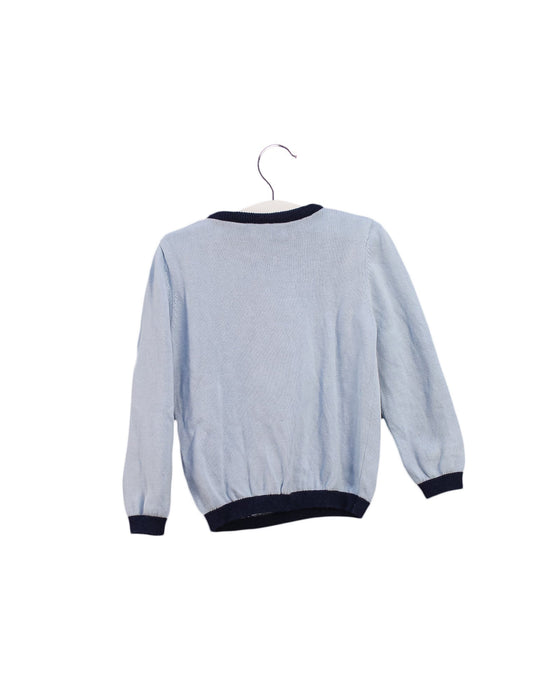A Blue Knit Sweaters from The Little White Company in size 12-18M for boy. (Back View)