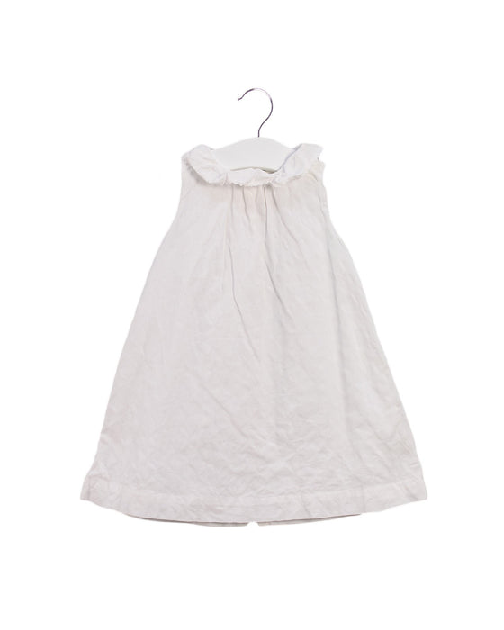 A White Sleeveless Dresses from Cyrillus in size 12-18M for girl. (Front View)