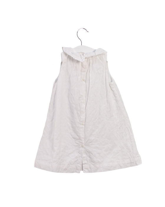 A White Sleeveless Dresses from Cyrillus in size 12-18M for girl. (Back View)