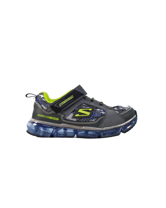 A Grey Sneakers from Skechers in size 6T for boy. (Back View)