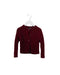 A Burgundy Cardigans from Velveteen in size 4T for girl. (Front View)