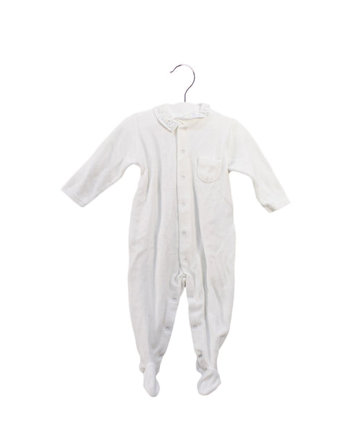 A White Onesies from Bonpoint in size 0-3M for girl. (Front View)