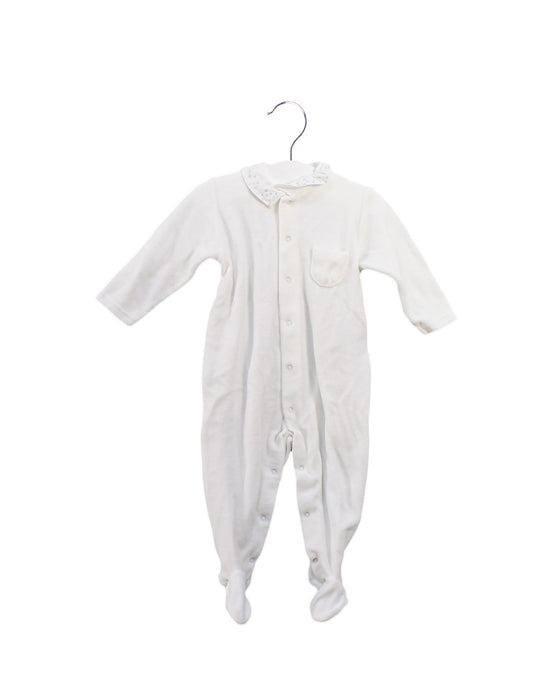 A White Onesies from Bonpoint in size 0-3M for girl. (Front View)