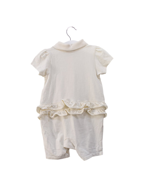 A Ivory Short Sleeve Rompers from Moncler in size 6-12M for girl. (Back View)