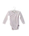 A Pink Long Sleeve Bodysuits from Petit Bateau in size 6-12M for girl. (Front View)