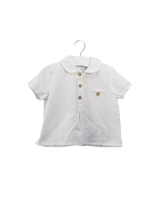 A White Short Sleeve Tops from Pepa & Co. in size 6-12M for girl. (Front View)