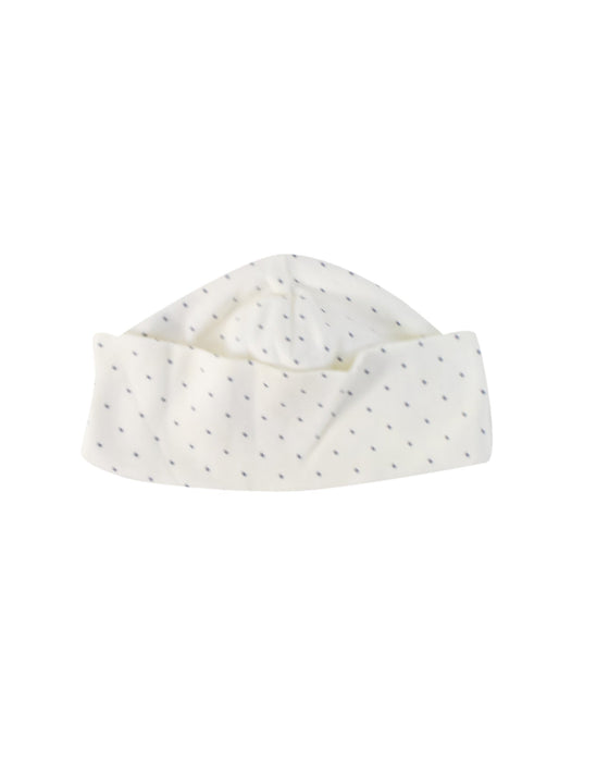 A White Beanies from Oeuf in size 3-6M for neutral. (Front View)