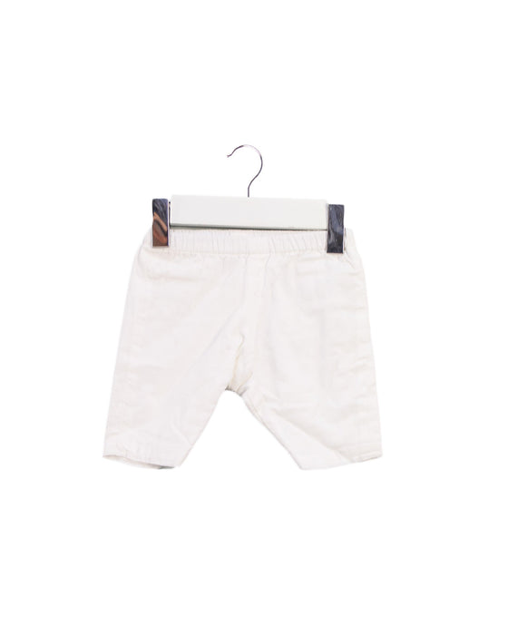 A White Casual Pants from Bonton in size 0-3M for girl. (Front View)