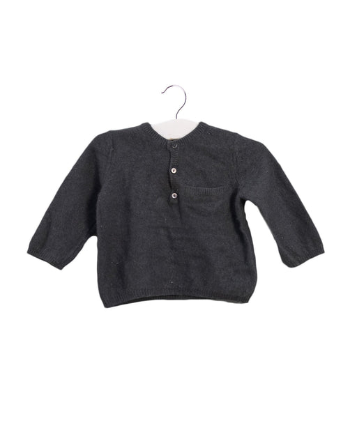 A Grey Knit Sweaters from Bonpoint in size 3-6M for boy. (Front View)