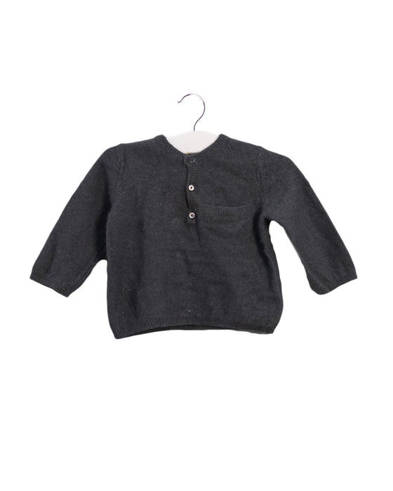 A Grey Knit Sweaters from Bonpoint in size 3-6M for boy. (Front View)