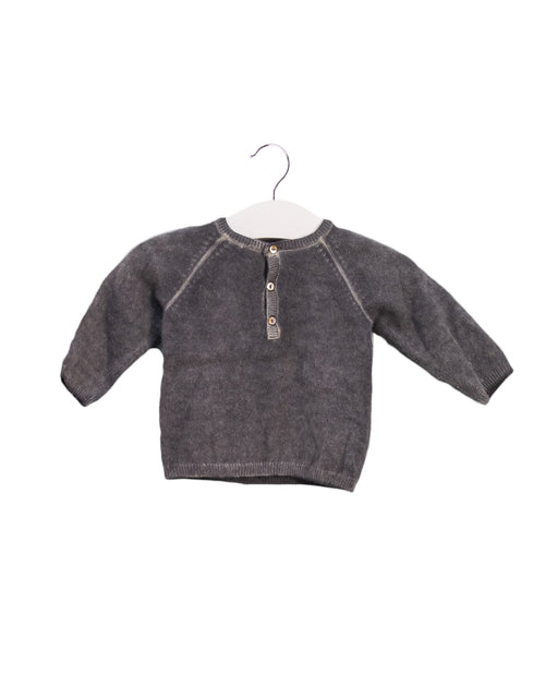 A Grey Knit Sweaters from Bonpoint in size 3-6M for boy. (Front View)