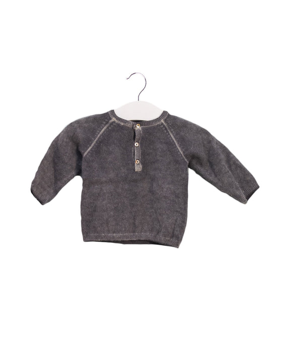 A Grey Knit Sweaters from Bonpoint in size 3-6M for boy. (Front View)