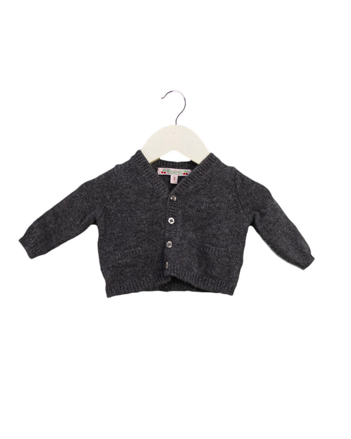 A Grey Cardigans from Bonpoint in size 0-3M for boy. (Front View)