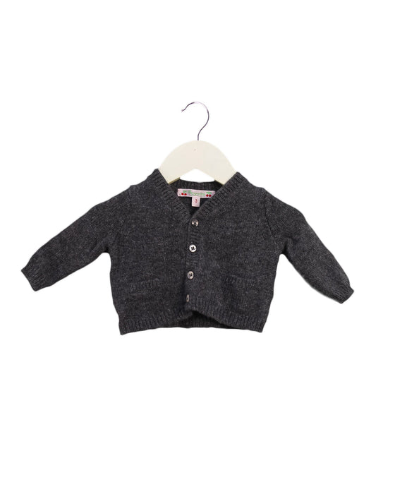 A Grey Cardigans from Bonpoint in size 0-3M for boy. (Front View)