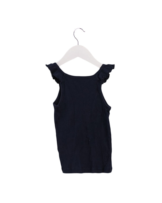 A Navy Sleeveless Tops from Monoprix in size 4T for girl. (Back View)