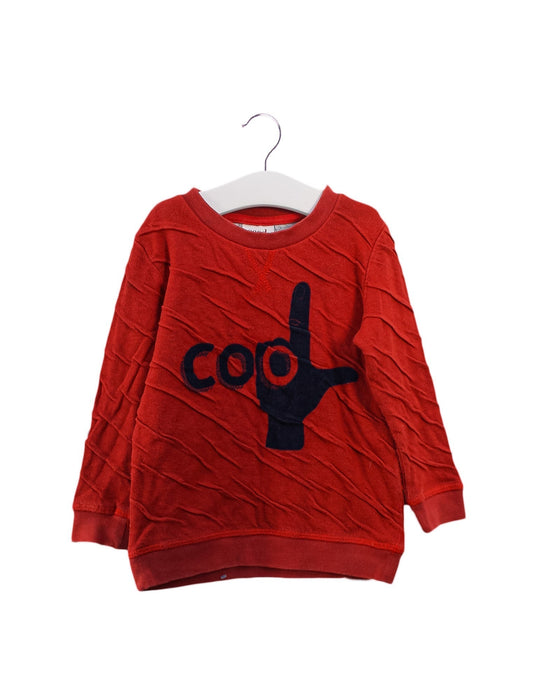 A Red Crewneck Sweatshirts from Seed in size 3T for girl. (Front View)
