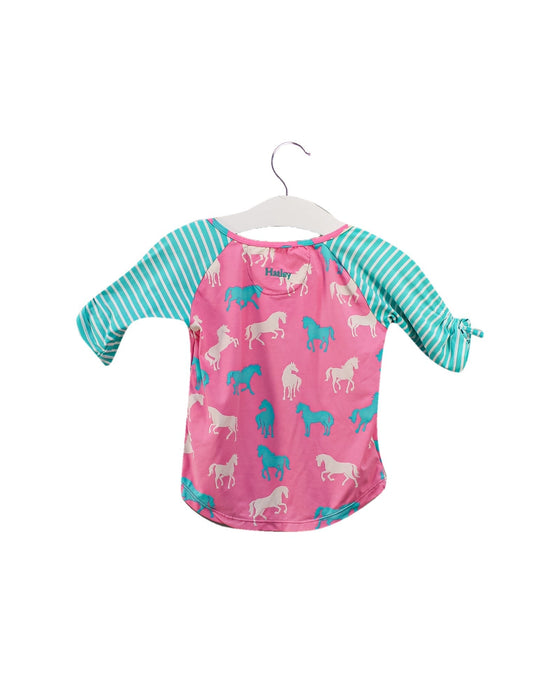 A Pink Rash Guards from Hatley in size 3T for girl. (Back View)