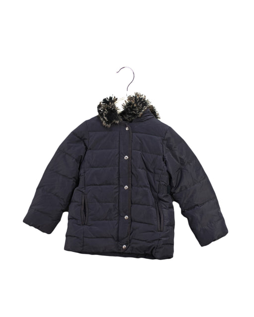 A Grey Puffer/Quilted Coats & Outerwear from Petit Bateau in size 4T for girl. (Front View)