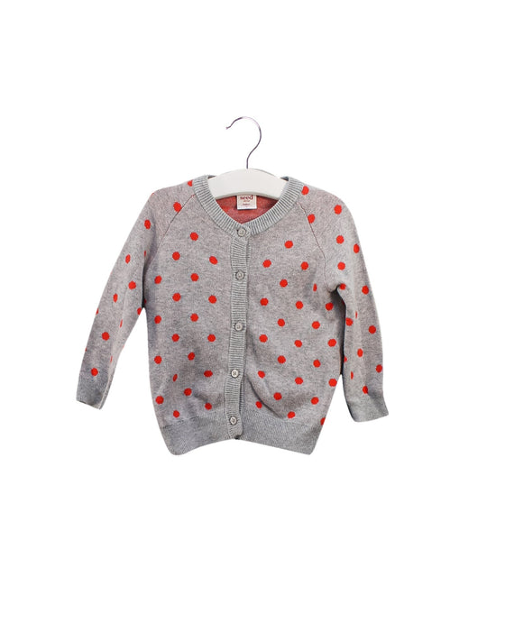 A Grey Cardigans from Seed in size 6-12M for girl. (Front View)