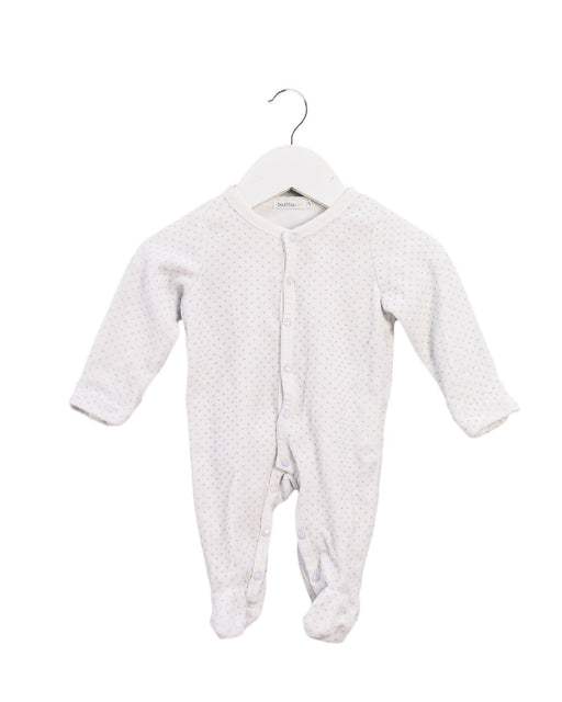 A White Long Sleeve Jumpsuits from Bout'Chou in size 0-3M for boy. (Front View)