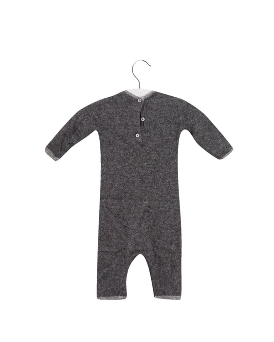 A Grey Long Sleeve Jumpsuits from Bonpoint in size Newborn for girl. (Back View)