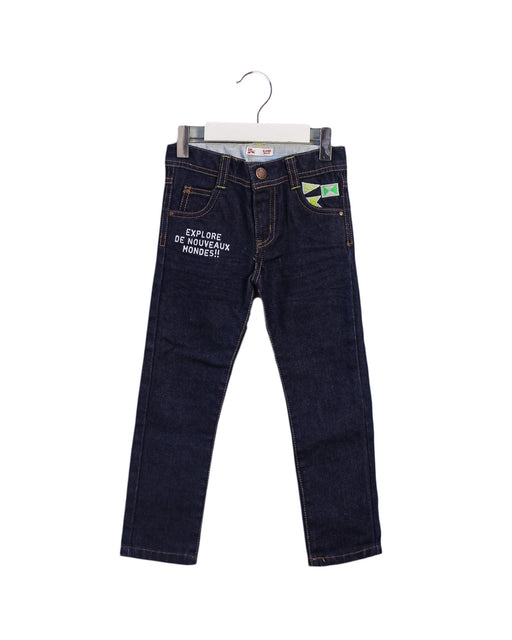 A Navy Jeans from DPAM in size 3T for boy. (Front View)