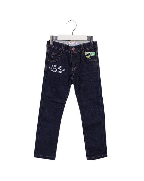 A Navy Jeans from DPAM in size 3T for boy. (Front View)