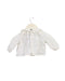 A White Long Sleeve Tops from Bonton in size 0-3M for girl. (Back View)