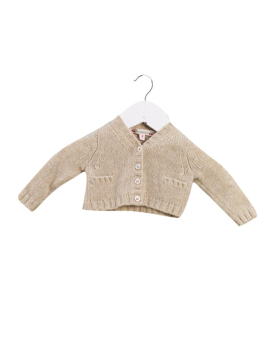 A Beige Cardigans from Bonpoint in size 0-3M for girl. (Front View)