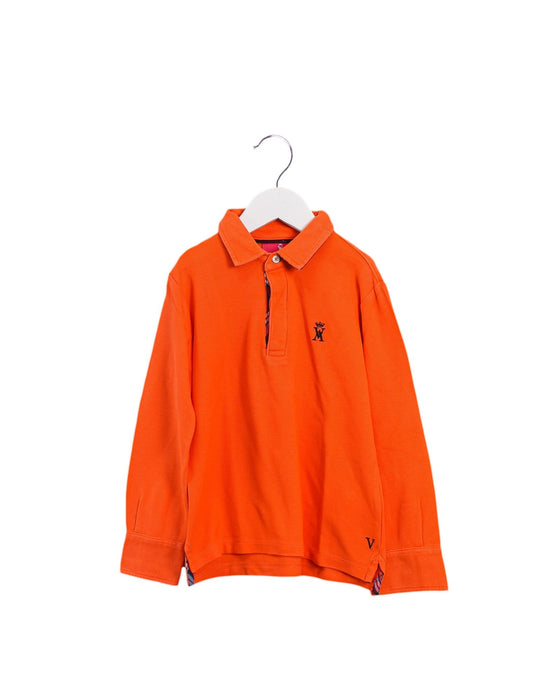 A Orange Long Sleeve Polos from Vicomte A. in size 6T for boy. (Front View)