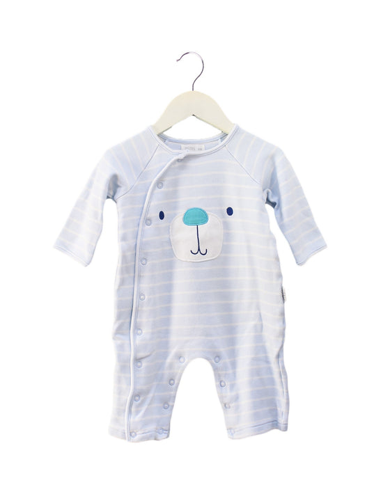 A Blue Jumpsuits from Mides in size 6-12M for boy. (Front View)