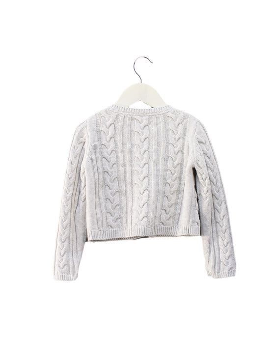 A White Cardigans from The Little White Company in size 2T for girl. (Back View)
