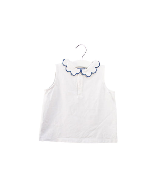 A White Sleeveless Polos from Jacadi in size 4T for girl. (Front View)