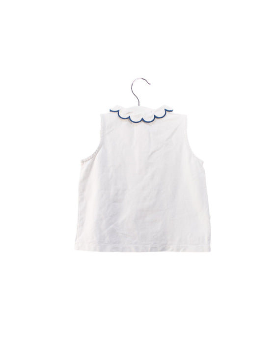 A White Sleeveless Polos from Jacadi in size 4T for girl. (Back View)