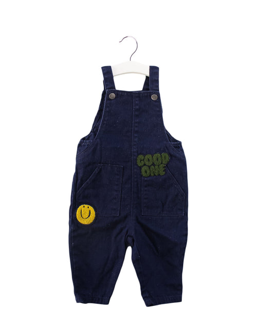A Navy Long Overalls from Seed in size 6-12M for boy. (Front View)