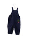 A Navy Long Overalls from Seed in size 6-12M for boy. (Back View)