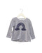 A Navy Long Sleeve Tops from Seed in size 4T for girl. (Front View)