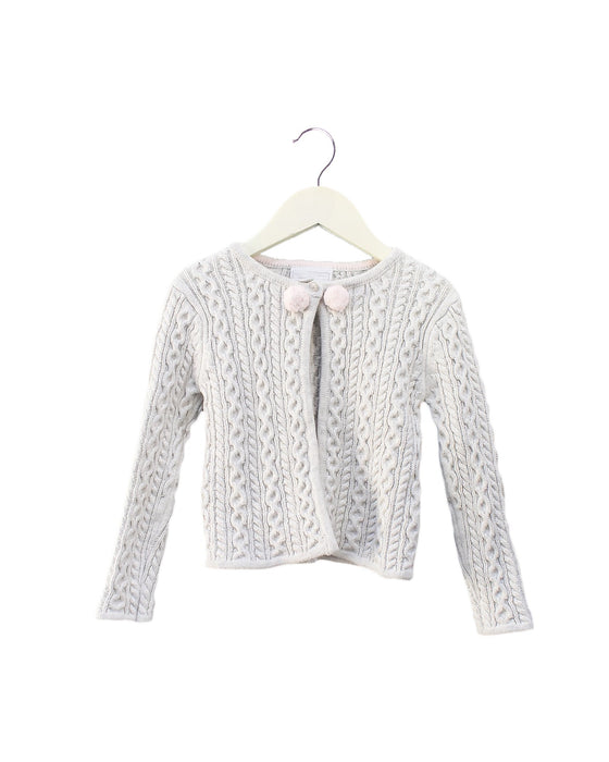 A Grey Cardigans from The Little White Company in size 18-24M for girl. (Front View)