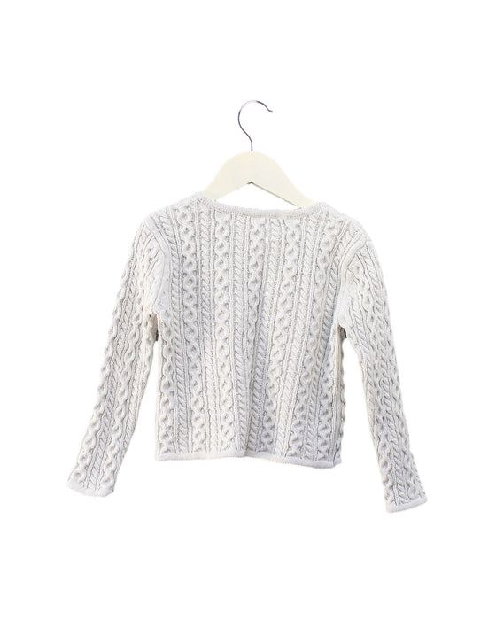 A Grey Cardigans from The Little White Company in size 18-24M for girl. (Back View)