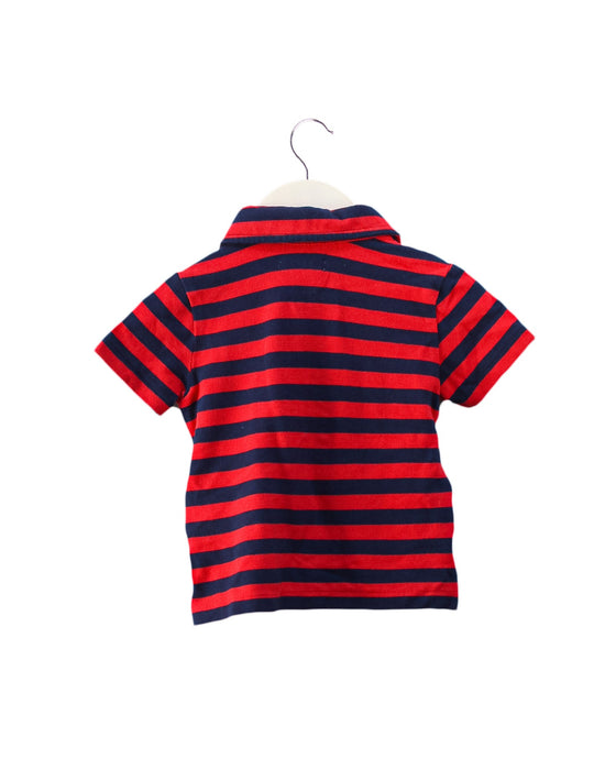 A Red Short Sleeve Polos from Ralph Lauren in size 6-12M for boy. (Back View)