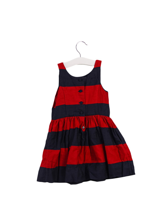 A Red Sleeveless Dresses from Polo Ralph Lauren in size 2T for girl. (Back View)