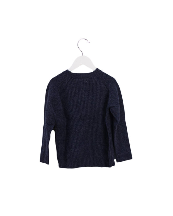 A Navy Knit Sweaters from Monoprix in size 4T for boy. (Back View)