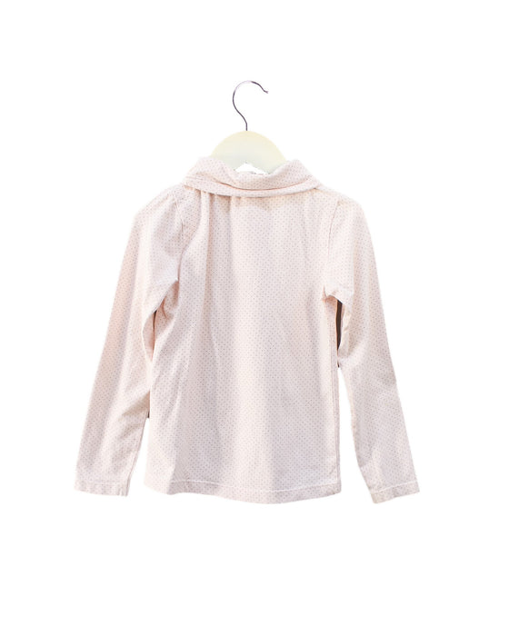 A Pink Long Sleeve Tops from Jacadi in size 6T for girl. (Back View)