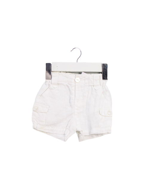 A White Shorts from Jacadi in size 0-3M for neutral. (Front View)